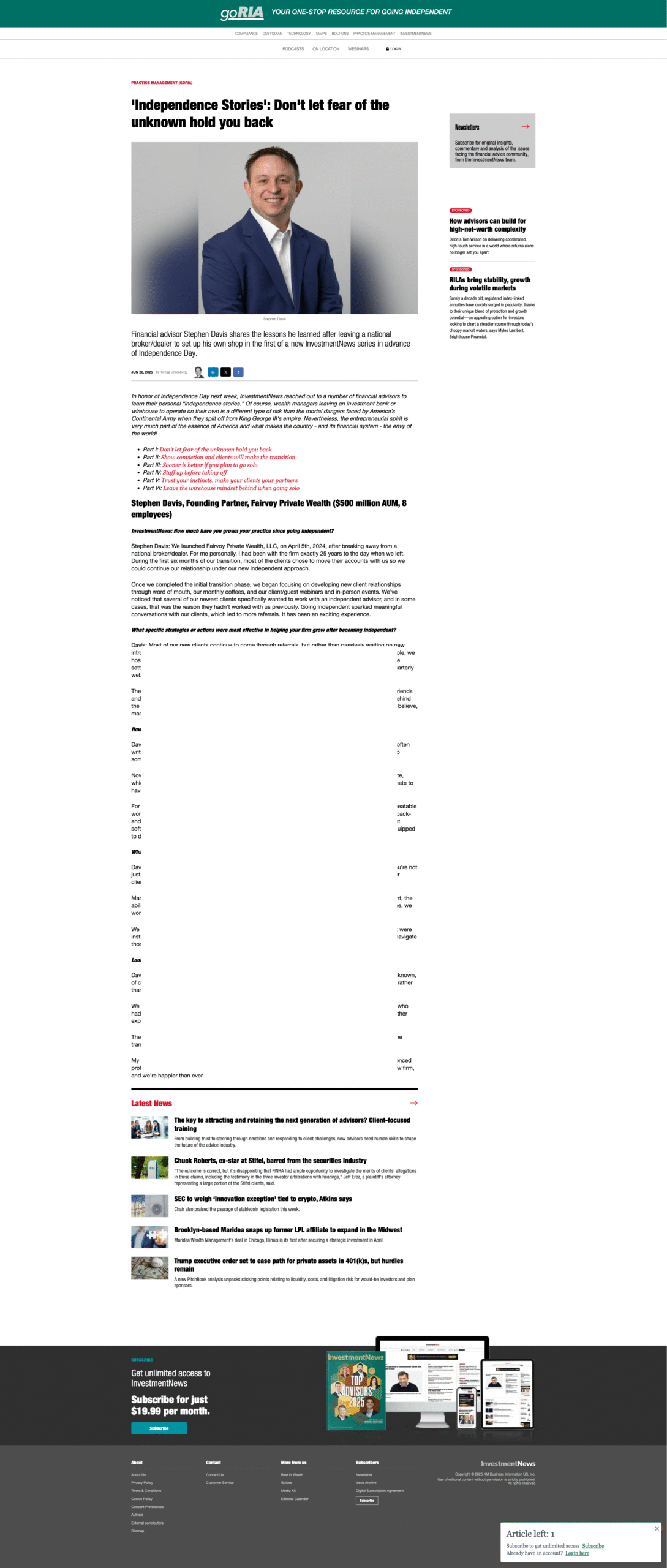 INVESTMENT NEWS 27JUN25 ARTICLE min
