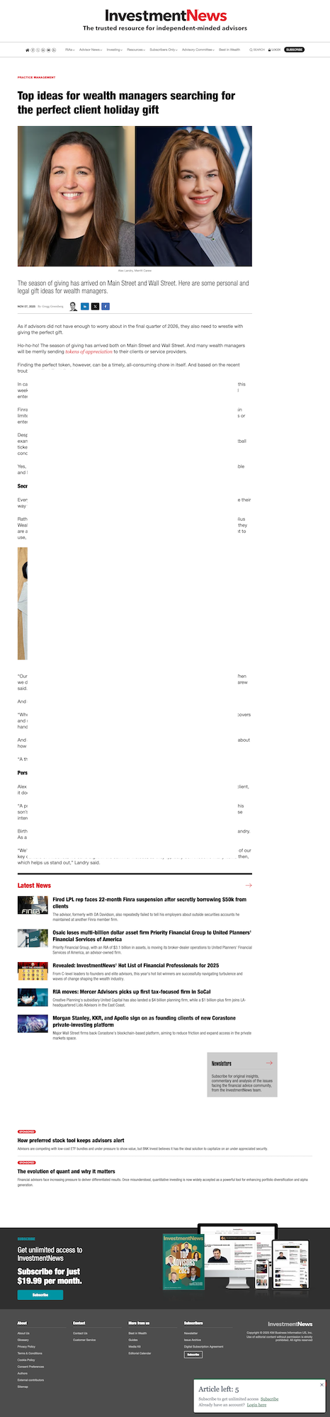 INVESTMENT NEWS 7NOV25 ARTICLE