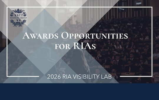Awards Opportunities For RIAs in 2026